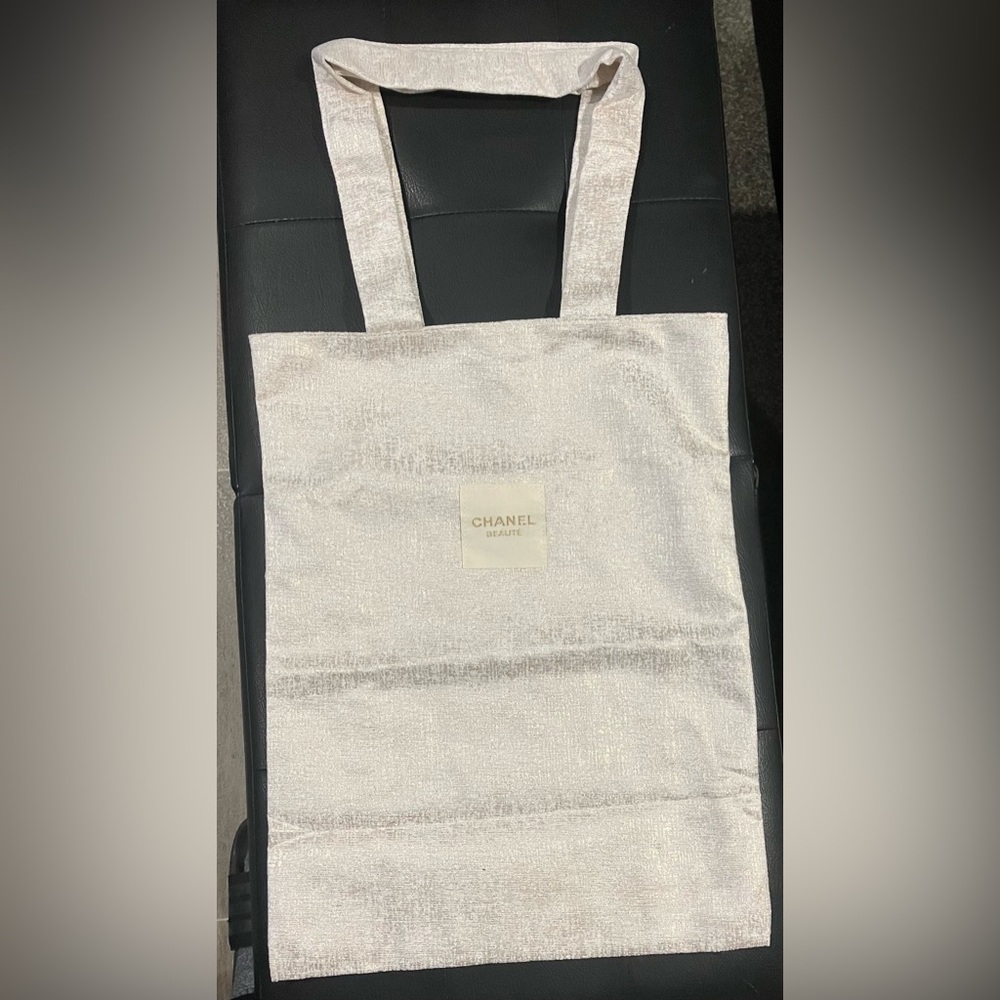 Chanel Beauté Cream Shimmer Canvas Tote